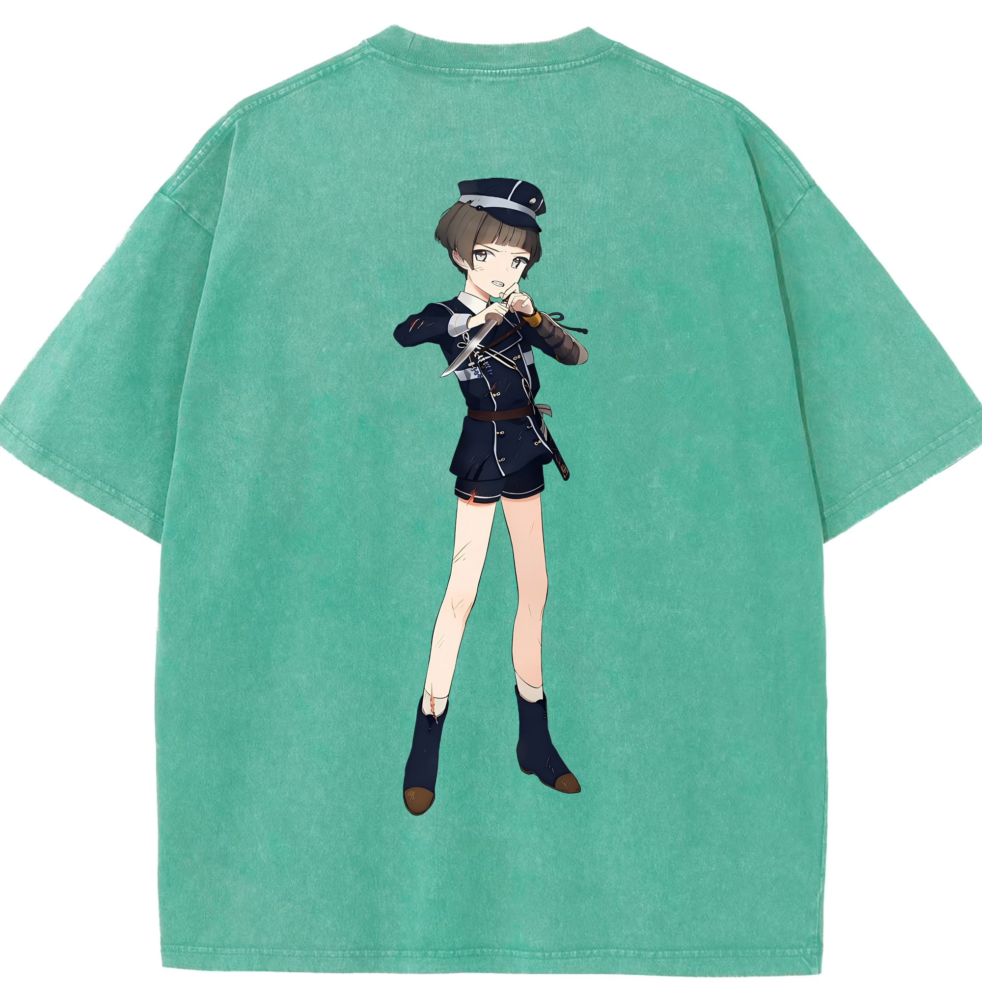 （画像用） 刀剣乱舞 Touken Ranbu 綿100% ヴィンテージ風 半袖Tシャツ（背面プリント）